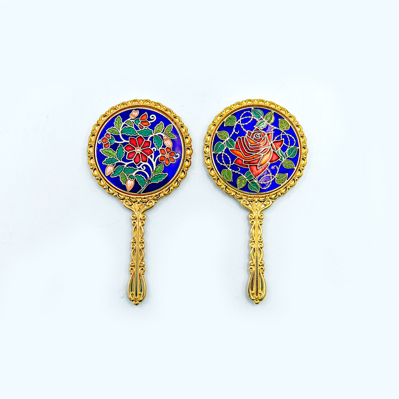 Hard enamel pocket mirror